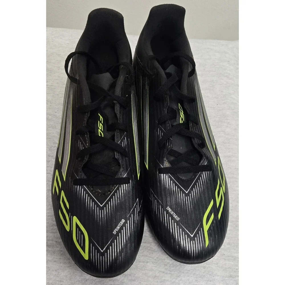 Adidas F50 League FG MG Soccer Cleats Mens 8.5 Black Solar Yellow JI0047